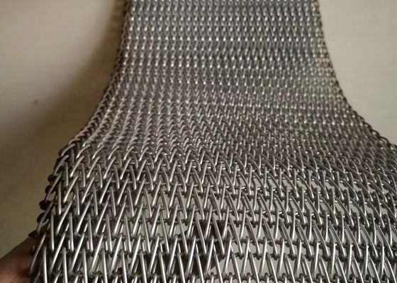 Balanced Weave Chain Driven Steel Woven Wire Conveyor Belt For Glass Products