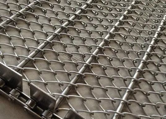 Voedingsmiddelen Ss304 Ss316 Oogverbinding Transportband 0,3-3,6 m Breedte