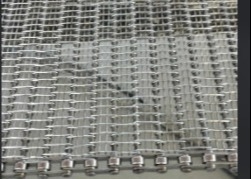 Customized Chain Mesh Conveyor Belt 304 Stainless Steel Eye Link