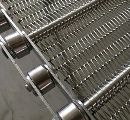 1m 1.2m 1.5m Stainless Steel Chain Mesh Conveyor Belt Customization