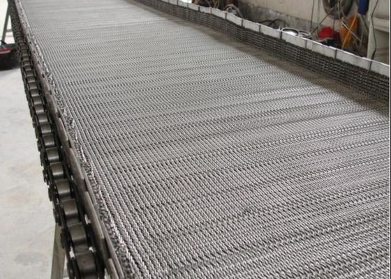 304 Stainless Steel Wire Diameter 1-3mm Chain Mesh Conveyor Belt Acid Resistance