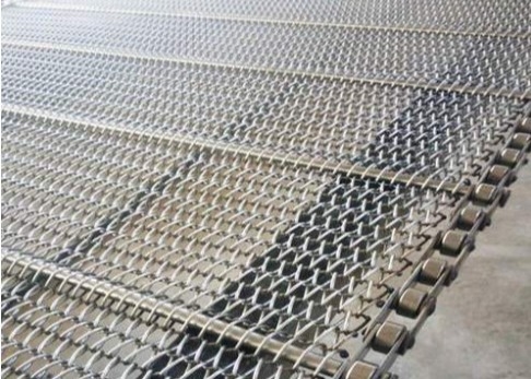 Carbon Steel Baking Biscuit Conveyor Chain Belting 1mm Dia