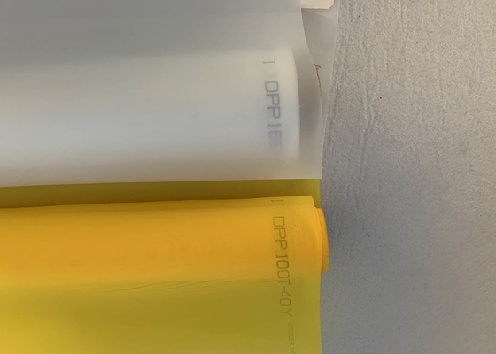 100% Nylon Roll 110 Mesh 43t White Yellow Color For T Shirt Printing