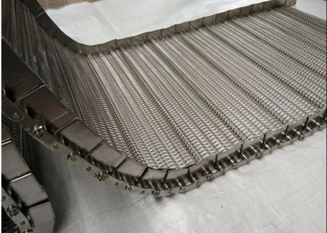 SUS201 Bestand Erosie van roestvrij staal de Spiraalvormige Mesh Belt Cooling Conveyor Belt