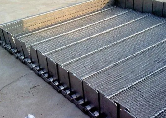 Het hittebestendige Materiaal van Mesh Chain Conveyor 304SS van de Duidelijk Weefseldraad