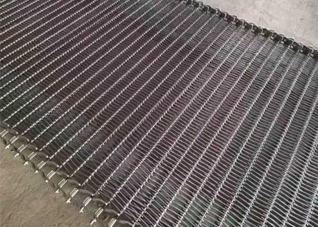 Materiaal van de het Voedselrang SUS 304 van Mesh Belt With Cross Rod van de kettingsverbinding het Spiraalvormige