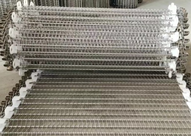 400mm Breedte Sus304 Spiraalvormig Mesh Belt Meat Freeze Processing