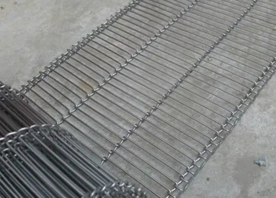 Vlak Flex Conveyor Belt Cakes Metal-Netwerk op hoge temperatuur 316l