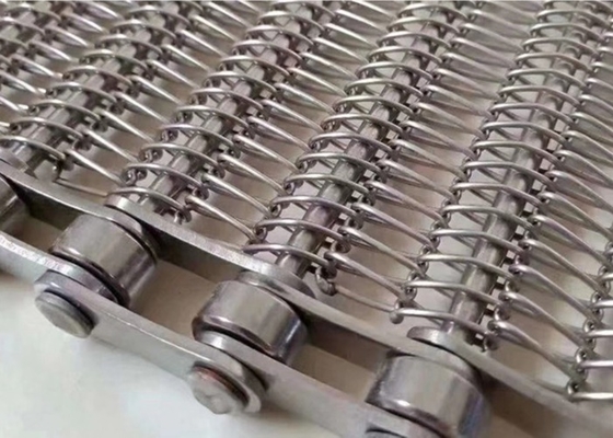 4 mm kettinggaas transportband RVS 304 316 roestvrij staal voor oven