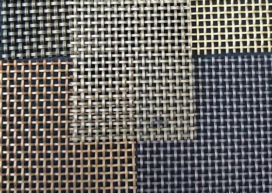Breedte 2.0m Decoratief Metaal niet Brandbaar Mesh For Glass Laminated Curtain