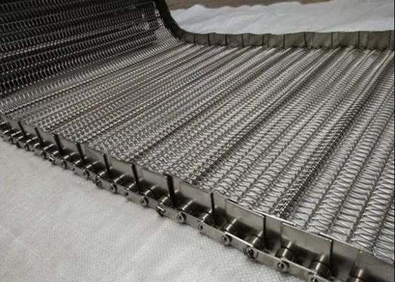 1.0mm tot 3.0mm Barbecue van Koolstofstaal de Spiraalvormige Mesh Belt Transports Food And