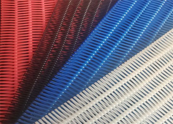 De goede Polyester Spiraalvormig Droger Mesh Belt With 23cm van de Luchtdoordringbaarheid lijmrand