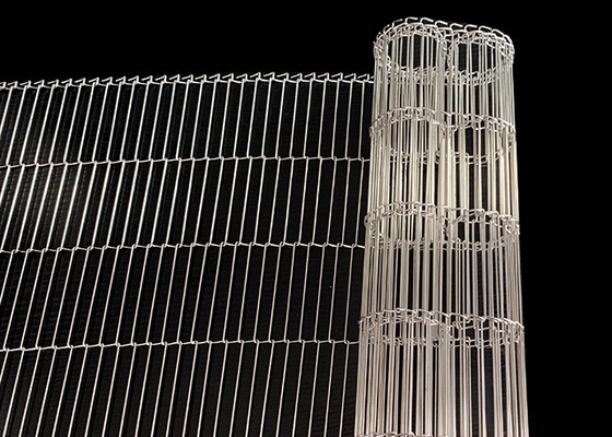 Voedselrang 304/316 Roestvrij staal Vlak Flex Wire Mesh Conveyor Belt voor Broodbaksel