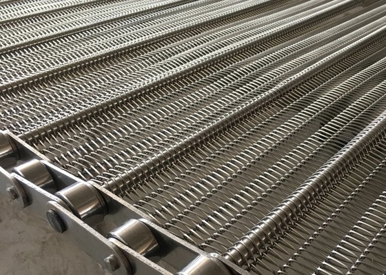 Sterke 304 Roestvrij staalketting Mesh Conveyor Belt Food Grade