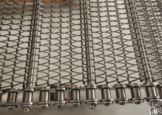 Voedselrang 304 de Productie van 316 Kettingsmesh conveyor belt for industrial