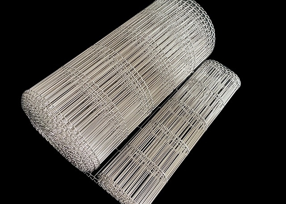 5 mm Loop Breedte Flat Flex Conveyor Belt Metalen Draad Mesh Donauts Productie