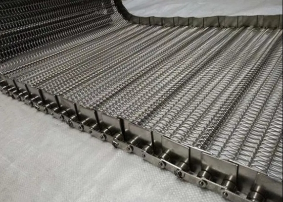 Voedselverwerking Spiral Mesh Belt Voedselkwaliteit roestvrij staaldraad