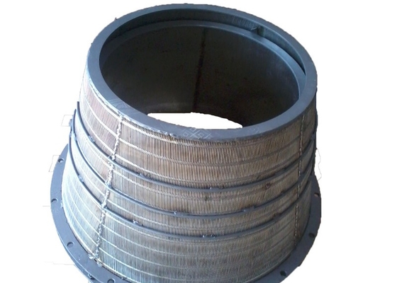 Industriële centrifuge roestvrij staal draadmaas Wedge draad mandje voor steenkool mineraal screening en uitdroging