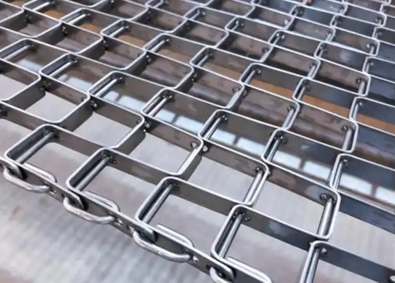 Zware lading SS 316 honingraat Flat Wire Mesh Conveyor Belt