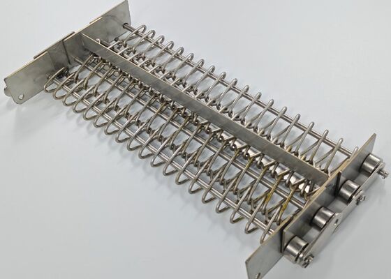 304 316 316L Voedselklasse roestvrij staal koolstofstaal spiraalketen link oven bakplaat draad gaas gordel transportband