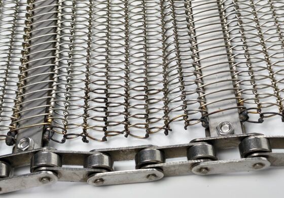 RVS van voedingskwaliteit platte band met metalen gaas platbinding voor ovenbanden