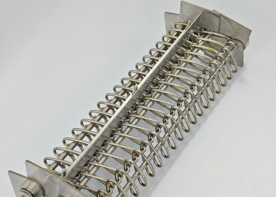 Roestvrij Staal 304 316 50cm Breedte 10m 20m Lengte Hoge Temperatuur Voedselkwaliteit Geweven Metalen Transportband Draadgaas