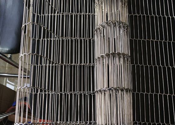 304 de Vlakke Flex Transportband van het rangroestvrije staal voor het Vervoeren van en het Bakken van Koekjes