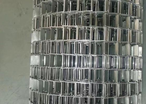 304/201/316 het Netwerkriem van de Roestvrij staal Vlakke Draad voor het Vervoeren van en het Drogen van Voedsel