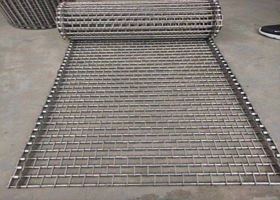 De Bestand Ketting op hoge temperatuur Mesh Conveyor Belt van het Snack Bradende Roestvrije staal