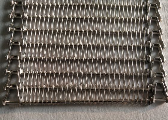 Vlak Flex Freezer Ss 201 0.8mm Spiraalvormig Mesh Belt