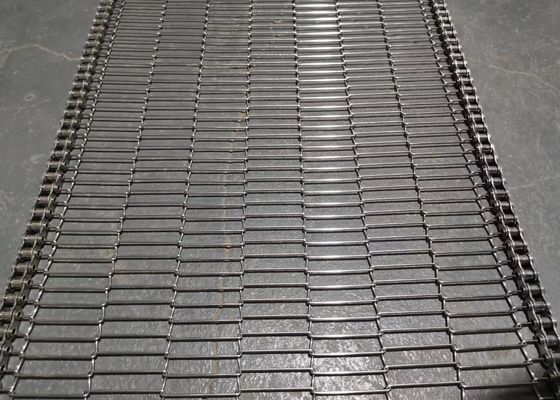 Voedsel Koelroestvrij staal Vlak Flex Conveyor Belt 7mm Hoogte
