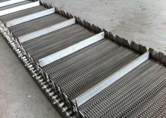 Drogende en Afvoerende 201 Ketting Mesh Conveyor Belt 3mm Dia