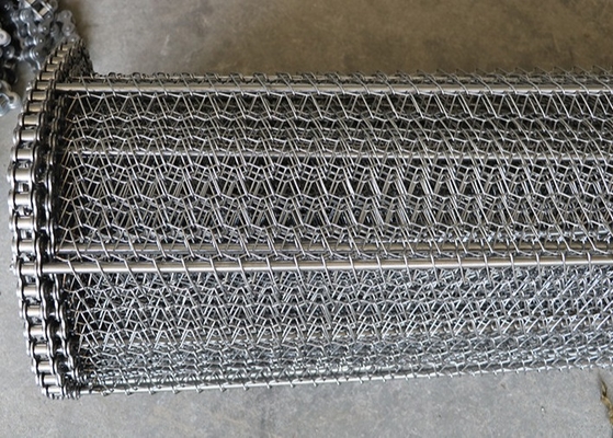 Aisi 304 de Spiraalvormige Transportband van de Kettingsverbinding voor Droge Noten die Machine roosteren