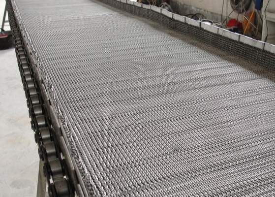 Spiraalvormige Draad Geperforeerde Ketting Mesh Conveyor Belt Carbon Steel