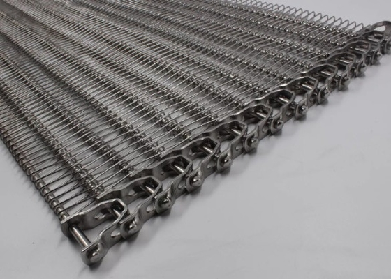 Weefsel 201 Roestvrij staalketting Mesh Conveyor Belt Blanching Vegetables