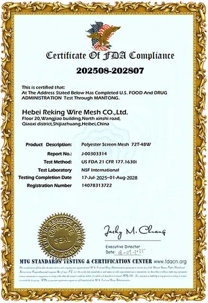 China Hebei Reking Wire Mesh Co.,Ltd certificaten